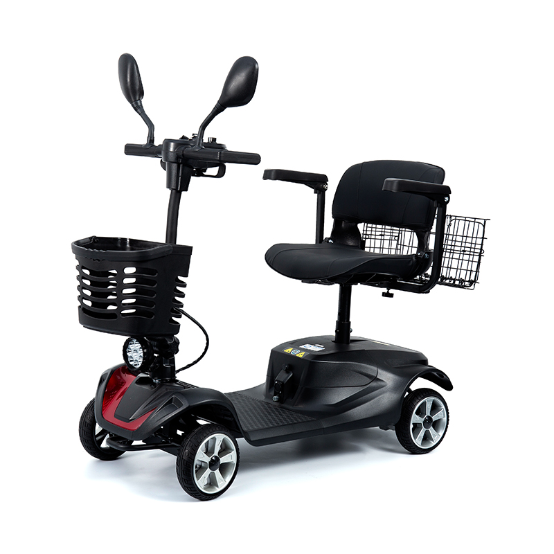 YL-07 4 Rota Travel Foldable Electric Powered Mobility Scooter with Basket