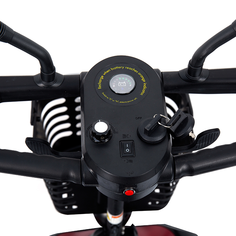 YL-07 4 Rota Travel Foldable Electric Powered Mobility Scooter with Basket