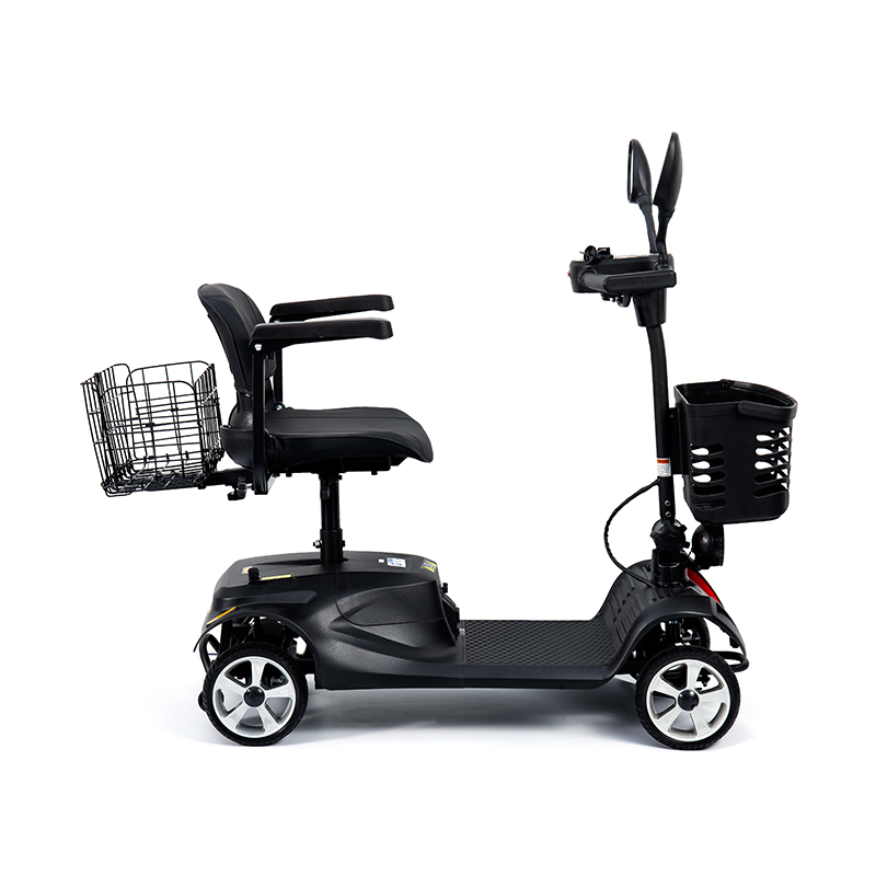 YL-07 4 Rota Travel Foldable Electric Powered Mobility Scooter with Basket