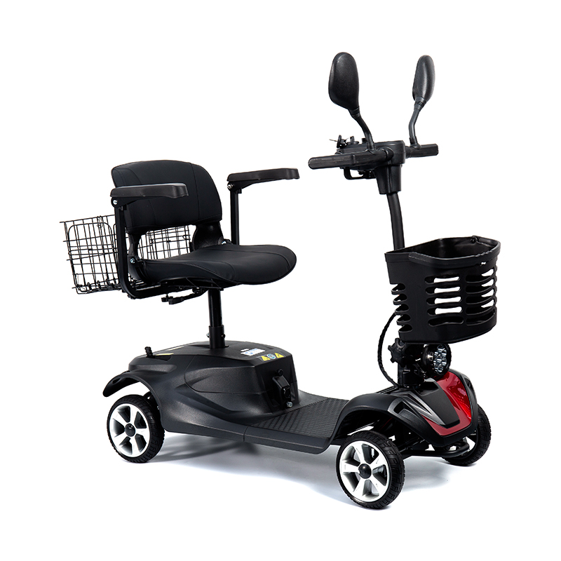 YL-07 4 Rota Travel Foldable Electric Powered Mobility Scooter with Basket
