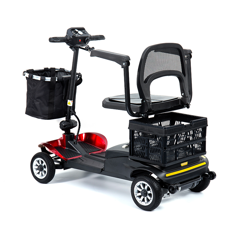 YL-02 PERFUSORIUS 4-Rota Mobilitas Scooter pro Senioribus, Aliquam a 360° Swivel Sedes