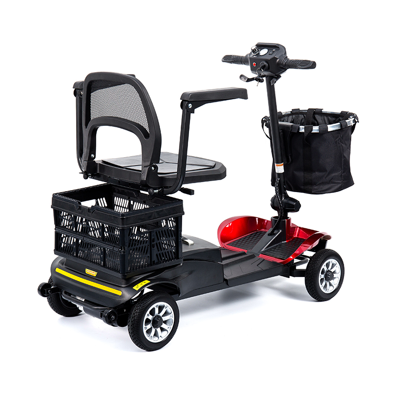 YL-02 PERFUSORIUS 4-Rota Mobilitas Scooter pro Senioribus, Aliquam a 360° Swivel Sedes