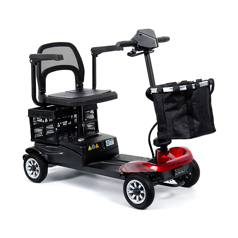 YL-02 PERFUSORIUS 4-Rota Mobilitas Scooter pro Senioribus, Aliquam a 360° Swivel Sedes