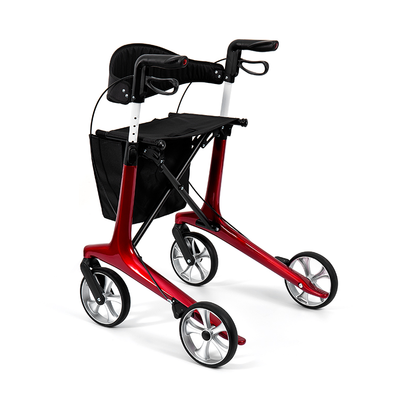 HES-R306 Leve Rollator - Foldable, TPR Currus, Novifacta, 150kg Pondus Capacitas