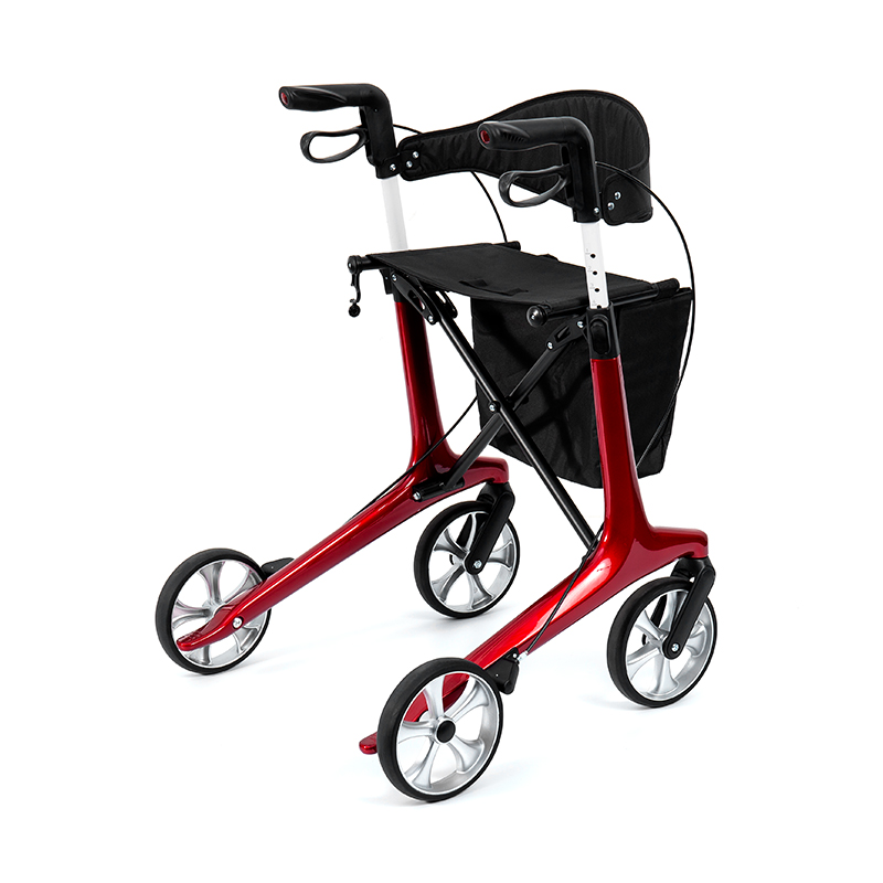 HES-R306 Leve Rollator - Foldable, TPR Currus, Novifacta, 150kg Pondus Capacitas