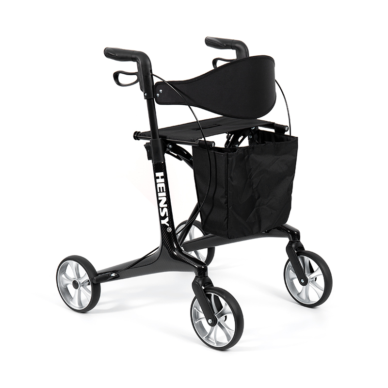 HES-R306 Leve Rollator - Foldable, TPR Currus, Novifacta, 150kg Pondus Capacitas
